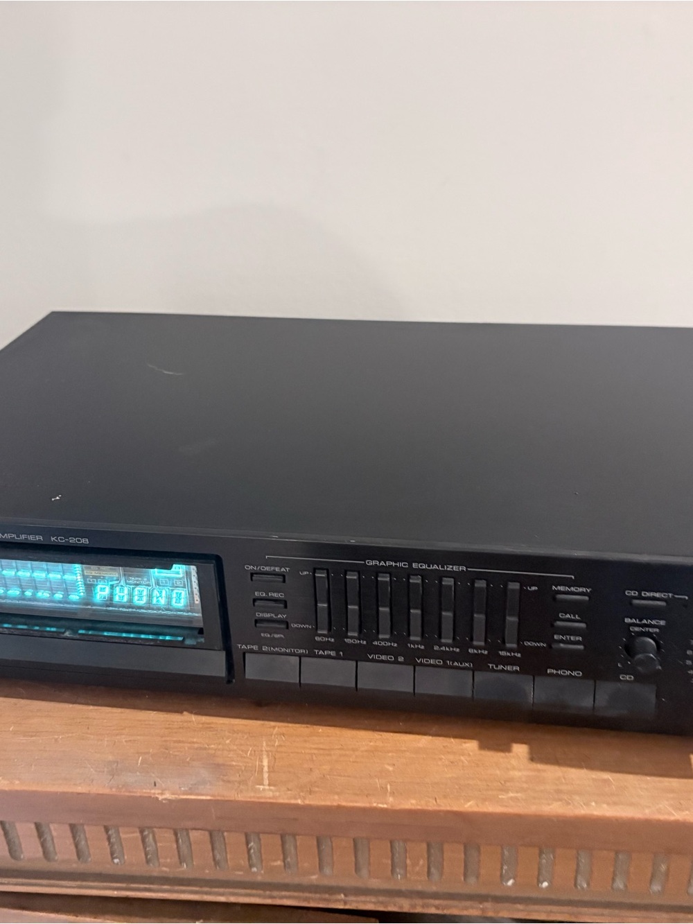 Kenwood KC-208 Stereo Control Amplifier Preamplifier w/ Graphic EQ Phono